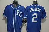 Kansas City Royals #2 Alcides Escobar Blue New Cool Base Stitched MLB Jersey,baseball caps,new era cap wholesale,wholesale hats